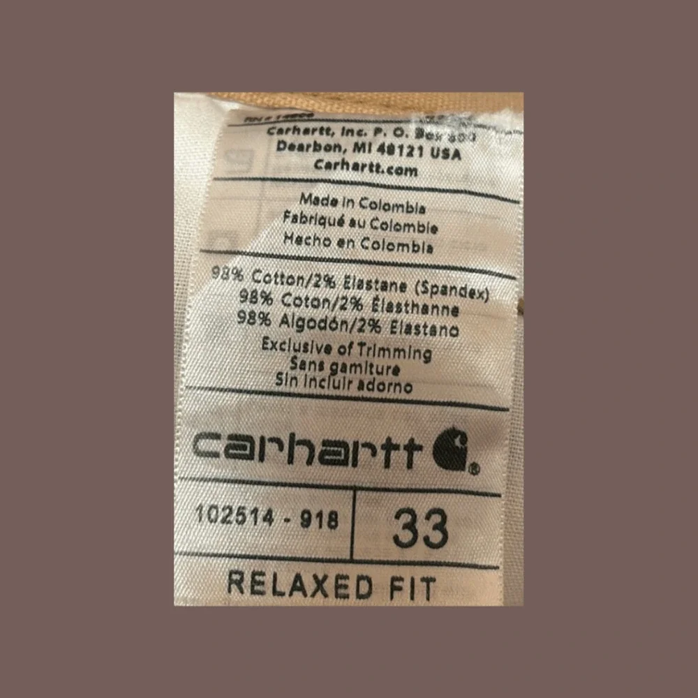 Carhartt Duck Shorts | Brown Canvas | Size 33 | Vintage